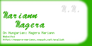 mariann magera business card